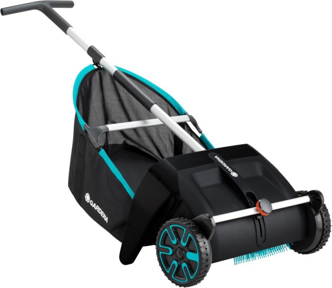 Gardena Aspirateur de Feuilles et de pelouse Balayeuse mécanique pour Le Jardin