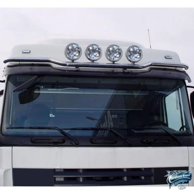 Rampe de toit inox Daf XF 105 et 95 Space Cab précablée 4 sorties
