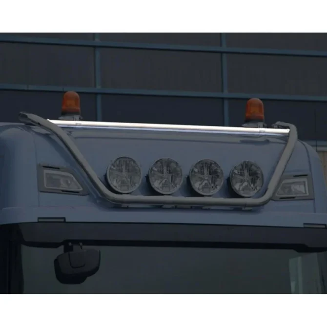 Rampe inox transversale Scania Next Generation pour fixation Gyrophare