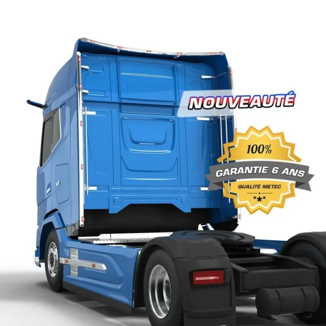 Rampes à LEDS Daf XG 2021 en inox sur Déflecteurs de Cabine arrière